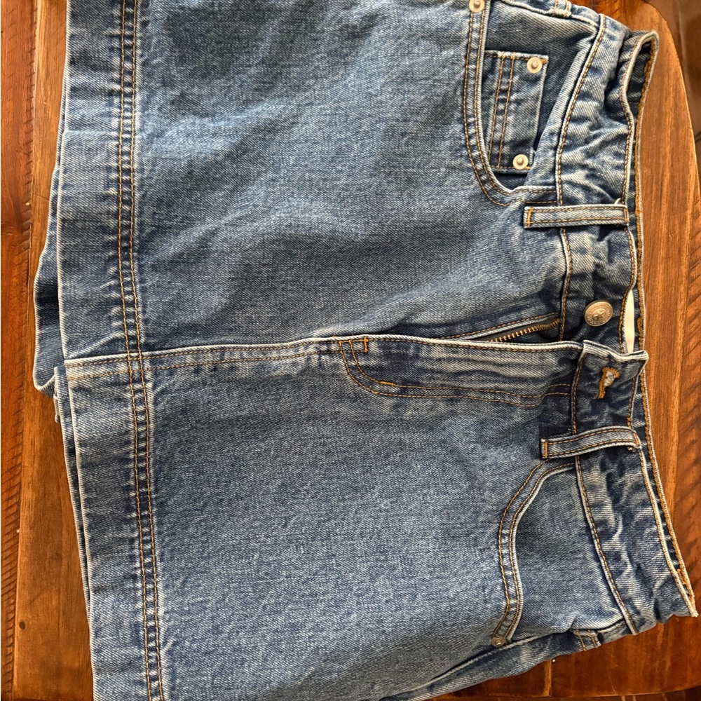 Princess Polly  Denim Mini Skirt with shorts size 4
